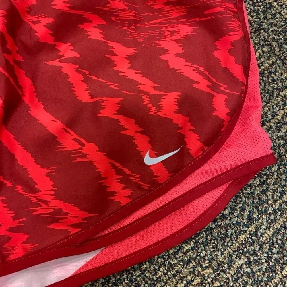 Nike red and coral Dri-FIT Tempo‎ Running Shorts